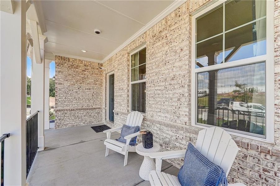 Exterior details and patio area of a home in Bailey Fence, Dacula (Image 4).