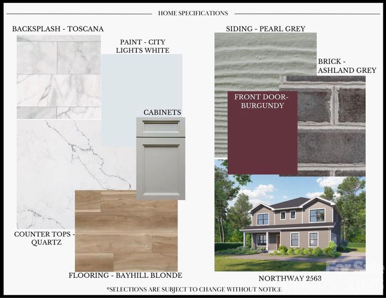 Representative Photo: Home Specifications Representative Photo: Home Specifications