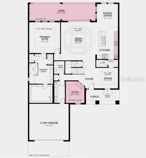 2D floor plan layout of this home in Timber Ridge, Plant City, FL (Image 6).