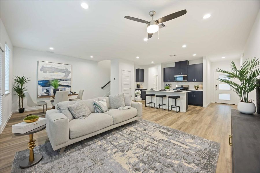 Furnished interior view inside a new home in Alaia Crossing, Houston (Image 29).