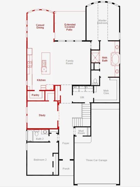 2D floor plan layout of this home in Bridgeland, Cypress, TX (Image 2). 2D floor plan layout of this home in Bridgeland, Cypress, TX (Image 2).