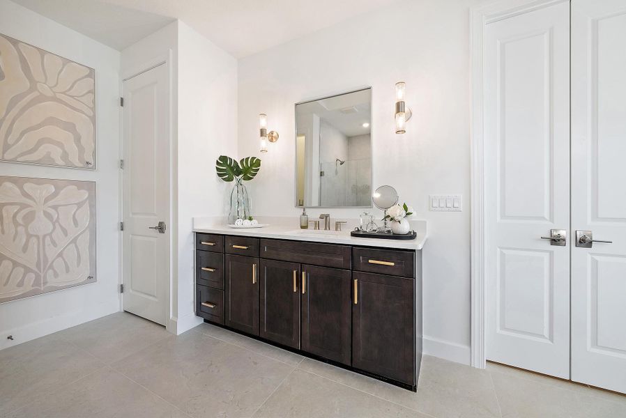 Furnished interior view inside a new home in , Jupiter (Image 57).