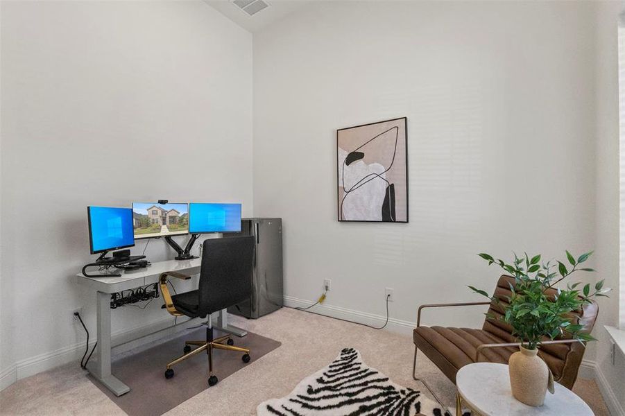 Furnished interior view inside a new home in Mustang Lakes 74', Celina (Image 35).