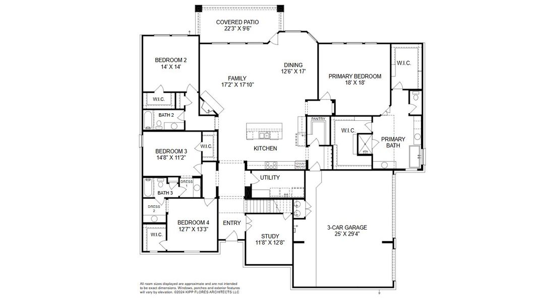 2D floor plan layout for the Vanderpool II by Giddens Homes in Burnet Hilltop Estates, Cedar Park, TX (Image 5). 2D floor plan layout for the Vanderpool II by Giddens Homes in Burnet Hilltop Estates, Cedar Park, TX (Image 5).