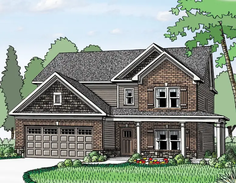 Representative rendering of the exterior for the (GA)The Hunter | Front Entry by Reliant Homes (Image 3). Representative rendering of the exterior for the (GA)The Hunter | Front Entry by Reliant Homes (Image 3).