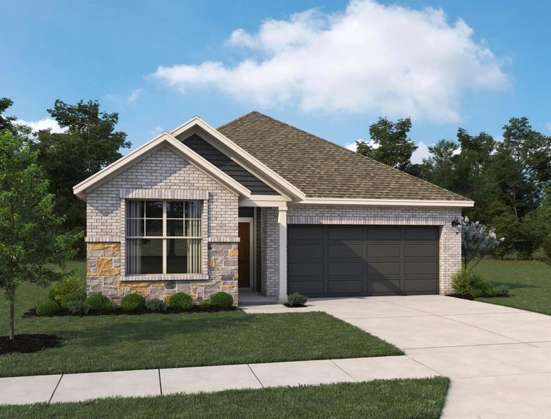 Front exterior of a new home in , Brookshire, TX, highlighting curb appeal (Image 1). Front exterior of a new home in , Brookshire, TX, highlighting curb appeal (Image 1).