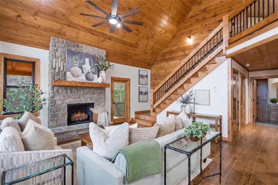 Furnished interior view inside a new home in , Blue Ridge (Image 34).