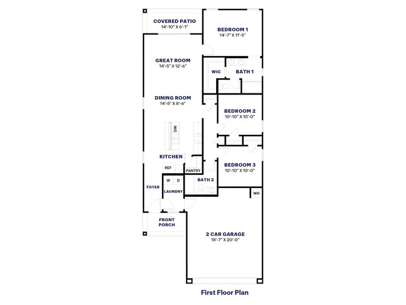 2D floor plan layout of this home in Heartland Ranch, Coolidge, AZ (Image 4). 2D floor plan layout of this home in Heartland Ranch, Coolidge, AZ (Image 4).