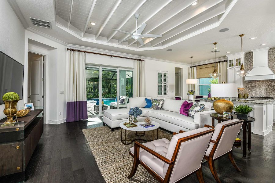 Representative furnished interior of a home built from the Endless Summer 4 by Neal Communities in Boca Royale Golf & Country Club at Wellen Park, Englewood (Image 16).