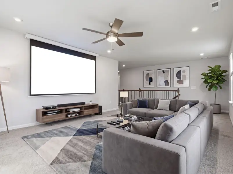 Furnished interior view inside a new home in Fallbrook Single Family Homes, Indian Trail (Image 22).