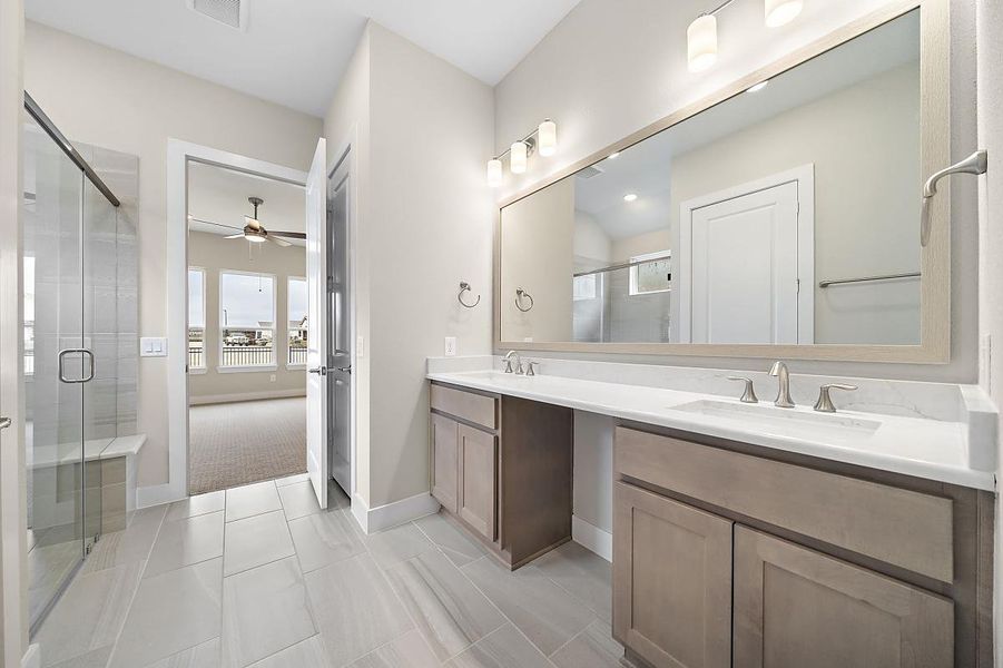 Representative furnished interior of a home built from the Sunflower by Caldwell Homes in The Highlands, Porter (Image 37). Representative furnished interior of a home built from the Sunflower by Caldwell Homes in The Highlands, Porter (Image 37).