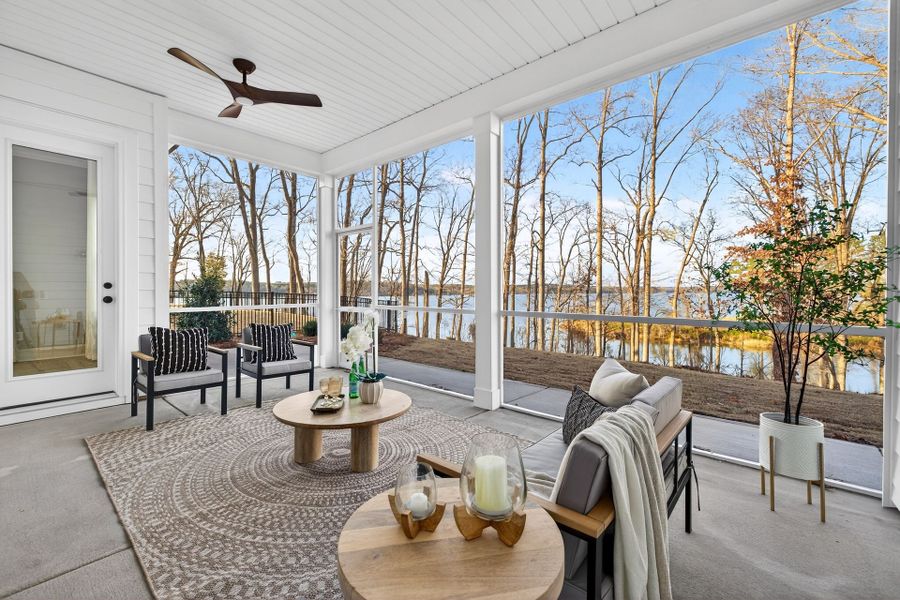 Exterior details and patio area of a home in Edgewater - Harbor Pointe, Lancaster (Image 3). Exterior details and patio area of a home in Edgewater - Harbor Pointe, Lancaster (Image 3).