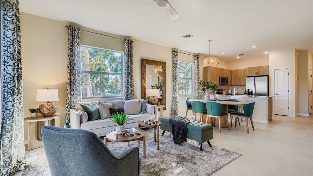 Representative furnished interior of a home built from the Bondi by D.R. Horton in Lakeside Landing, Royal Palm Beach (Image 8).
