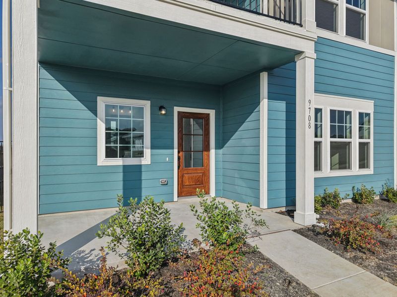 Exterior details and patio area of a home in Whisper Valley, Manor (Image 3).