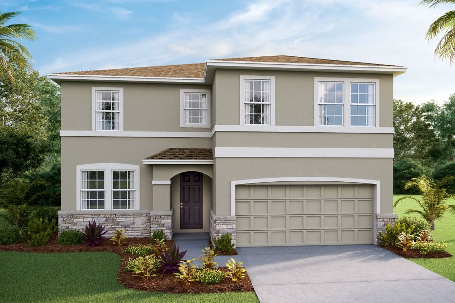 Representative exterior photo of a completed home built from the Coral by D.R. Horton in Stonewater, Cape Coral, FL (Image 2).