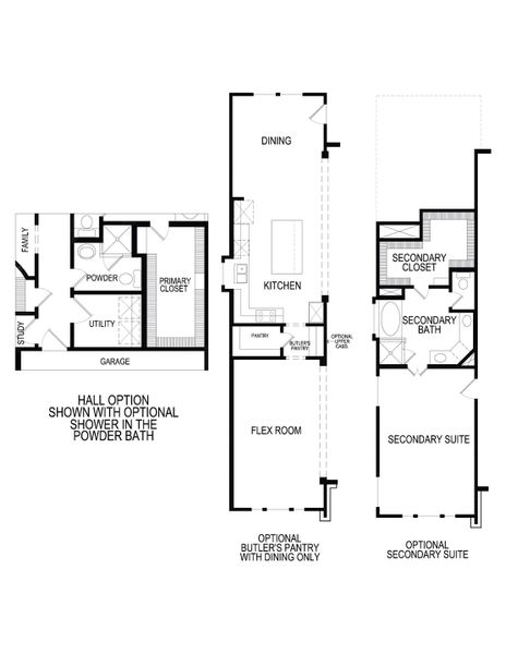 2D floor plan layout for the Hillcrest 2FS (w/Media) by First Texas Homes in Hidden Lakes Estates, DeSoto, TX (Image 5).