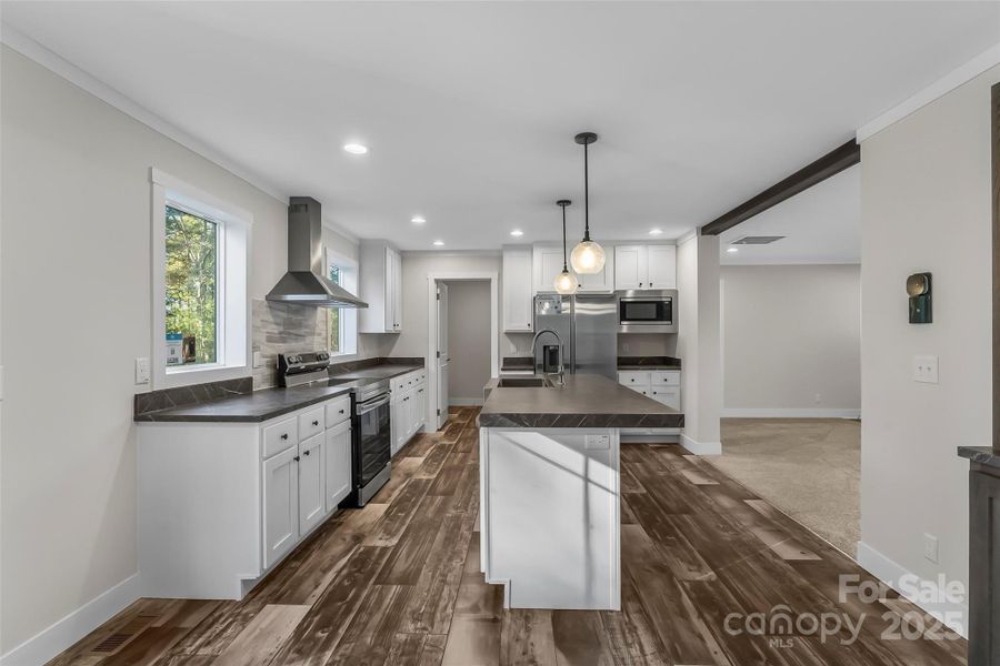 Furnished interior view inside a new home in , Weaverville (Image 4).