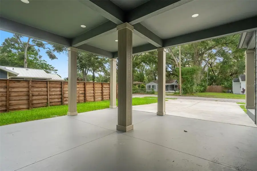 Exterior details and patio area of a home in , Tampa (Image 36).