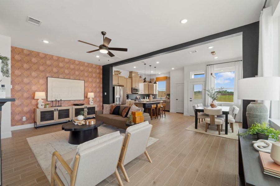 Furnished interior view inside a new home in Sienna, Sienna Plantation (Image 4).