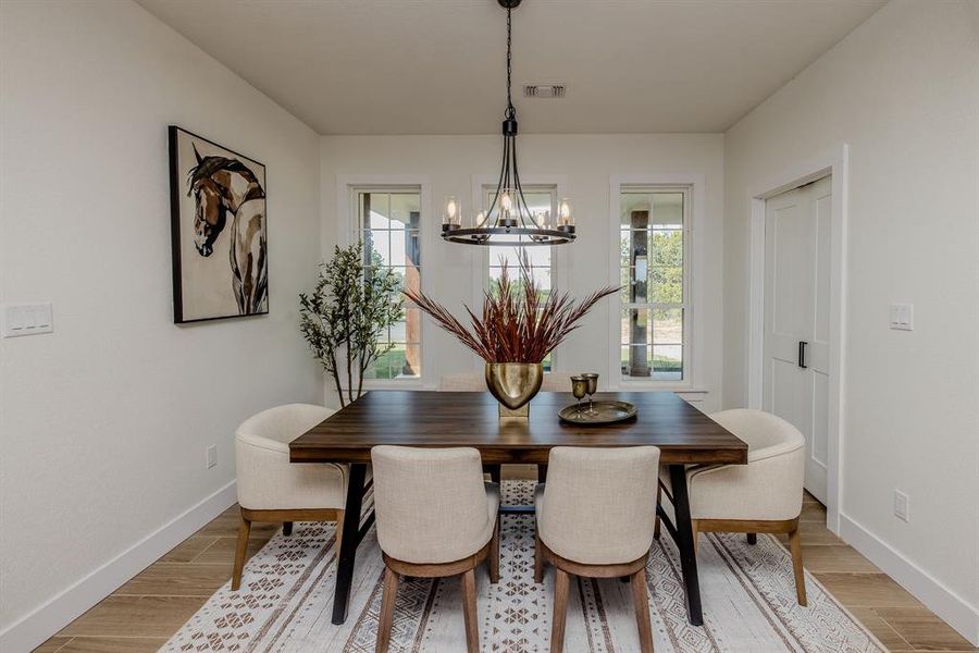 Furnished interior view inside a new home in , Graford (Image 7).