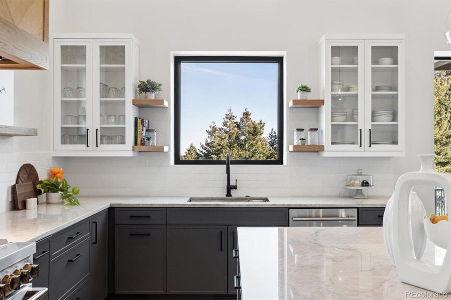 Breathtaking views of your new mountain surroundings from the kitchen Breathtaking views of your new mountain surroundings from the kitchen