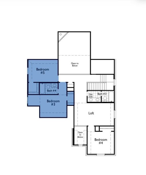 2D floor plan layout of this home in Monterra, Fate, TX (Image 3).