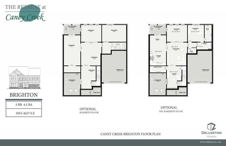 2D floor plan layout of this home in The Retreat at Caney Creek, Alpharetta, GA (Image 1).