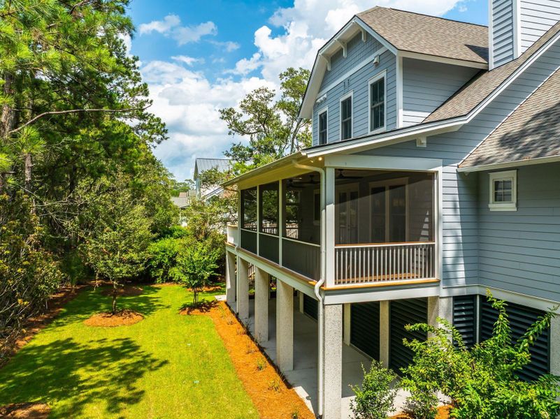 Exterior details and patio area of a home in , Johns Island (Image 39). Exterior details and patio area of a home in , Johns Island (Image 39).
