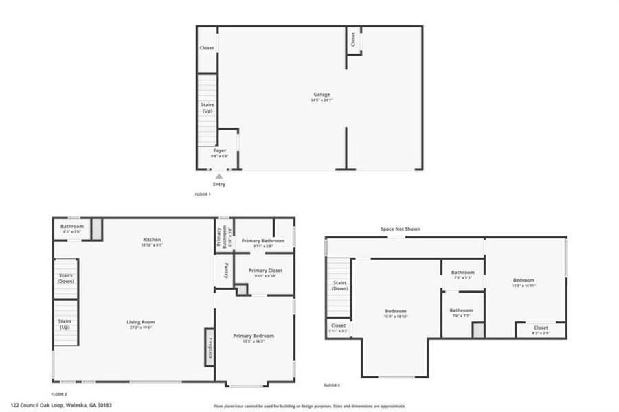 2D floor plan layout of this home in , Waleska, GA (Image 4).