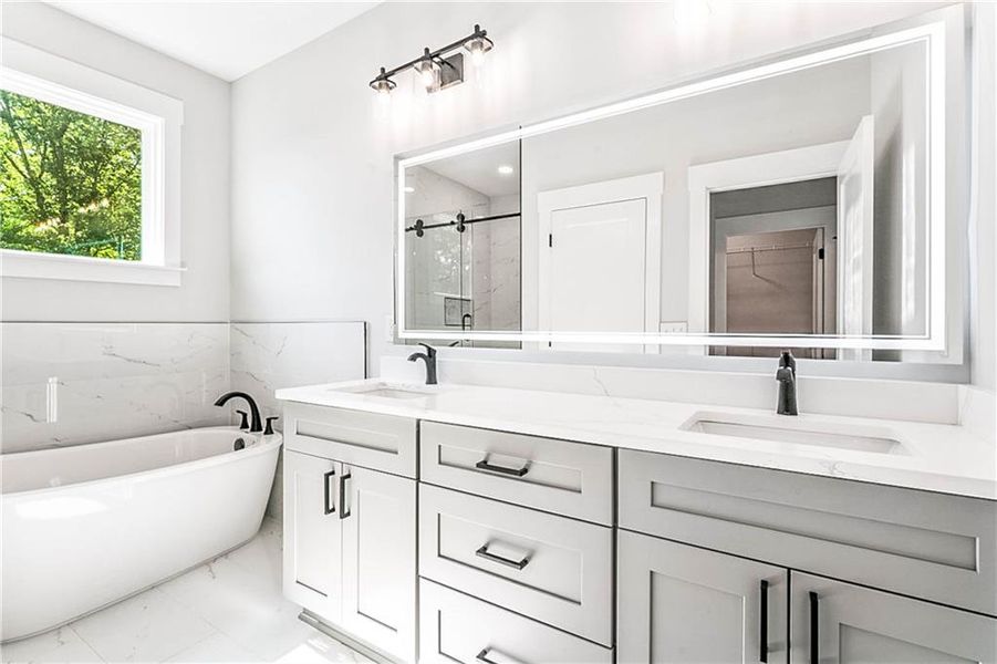 Furnished interior view inside a new home in , Hampton (Image 8).