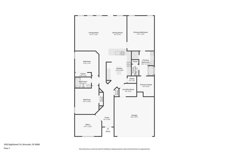2D floor plan layout of this home in , Alvarado, TX (Image 5). 2D floor plan layout of this home in , Alvarado, TX (Image 5).