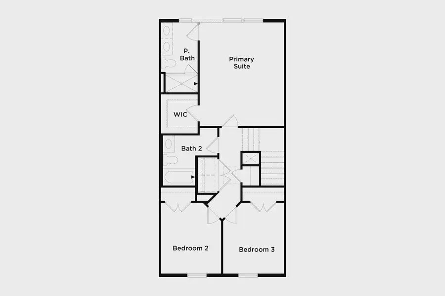 2D floor plan layout of this home in Daybreak, Newnan, GA (Image 5).