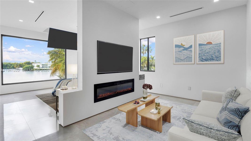 Furnished interior view inside a new home in , Miami (Image 12). Furnished interior view inside a new home in , Miami (Image 12).