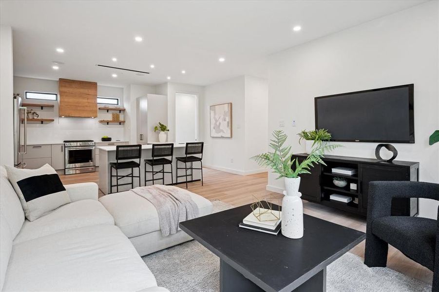 Furnished interior view inside a new home in , Dallas (Image 34).