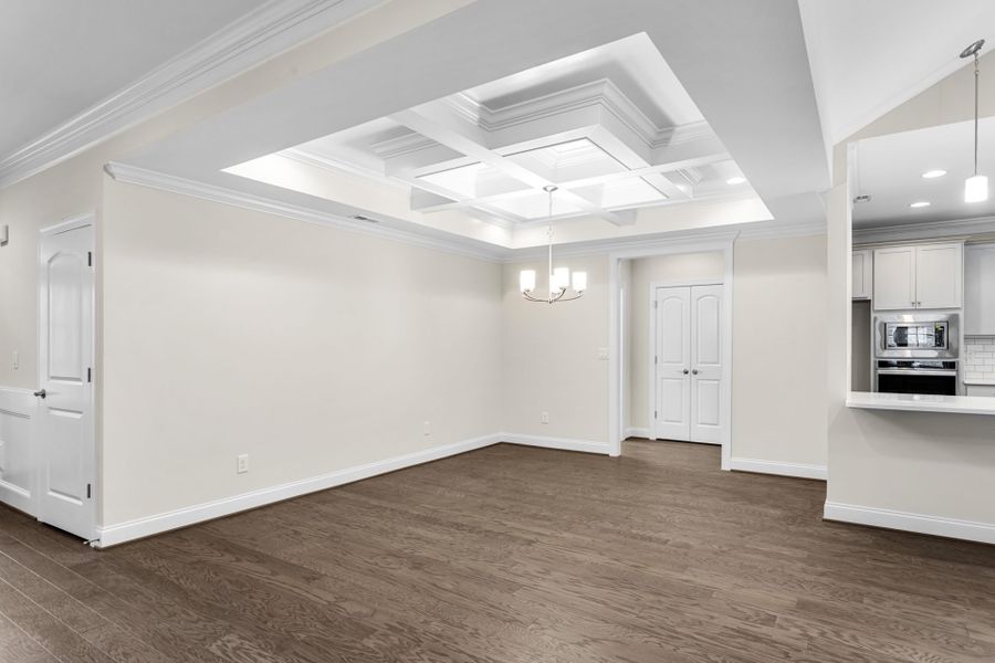 Representative unfurnished interior of a home built from the Ellington by Keystone Homes NC in Weybridge, Burlington (Image 37).