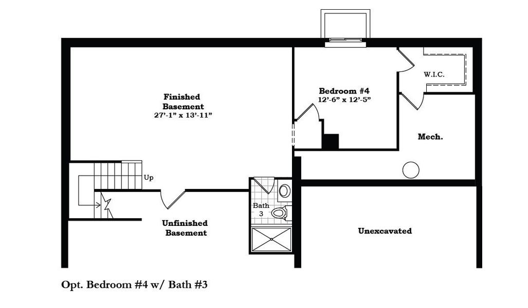 2D floor plan layout for the The Briarhaven III Side Entry by Norfolk Homes in Fosdick Glen of Saline, Saline, MI (Image 30).