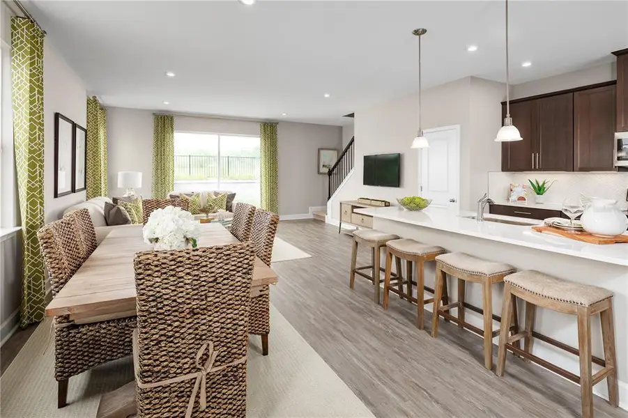 Furnished interior view inside a new home in Cedar Landings Townhomes, Leesburg (Image 6).