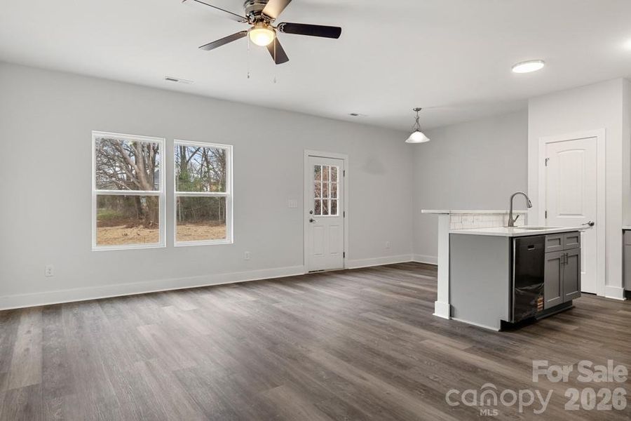 Dining and living area