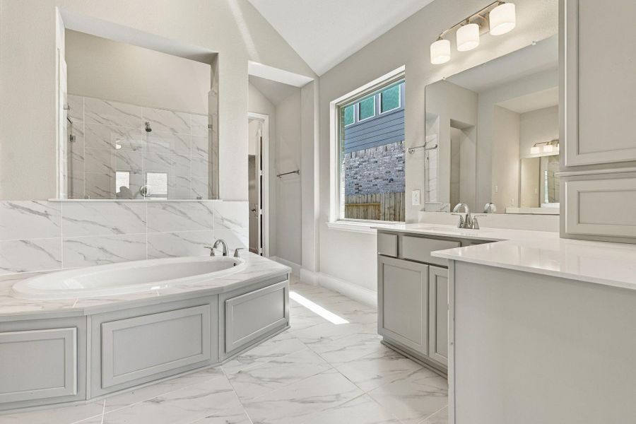 Furnished interior view inside a new home in Coastal Point, League City (Image 16).