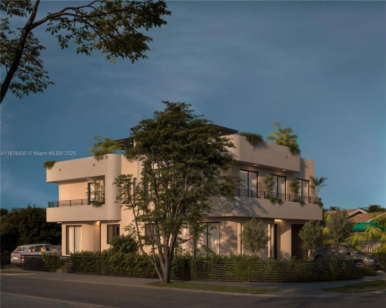 Front exterior of a new home in , Miami, FL, highlighting curb appeal (Image 12). Front exterior of a new home in , Miami, FL, highlighting curb appeal (Image 12).