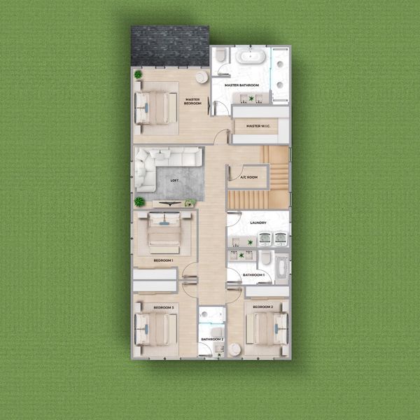 2D floor plan layout of this home in College Park, Orlando, FL (Image 3).