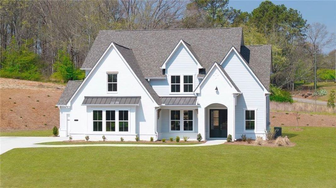 Front exterior of a new home in , Gainesville, GA, highlighting curb appeal (Image 29). Front exterior of a new home in , Gainesville, GA, highlighting curb appeal (Image 29).
