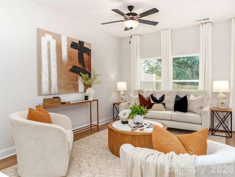 Furnished interior view inside a new home in , Charlotte (Image 13).