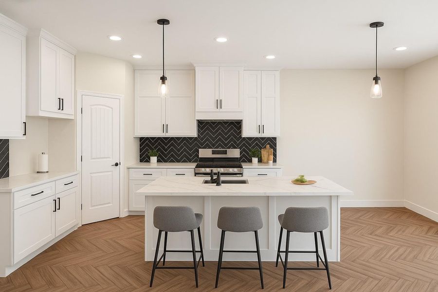 Furnished interior view inside a new home in , La Porte (Image 9).