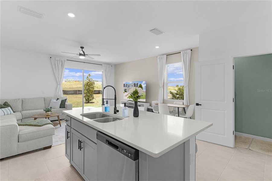 Furnished interior view inside a new home in Waterstone, Groveland (Image 32).