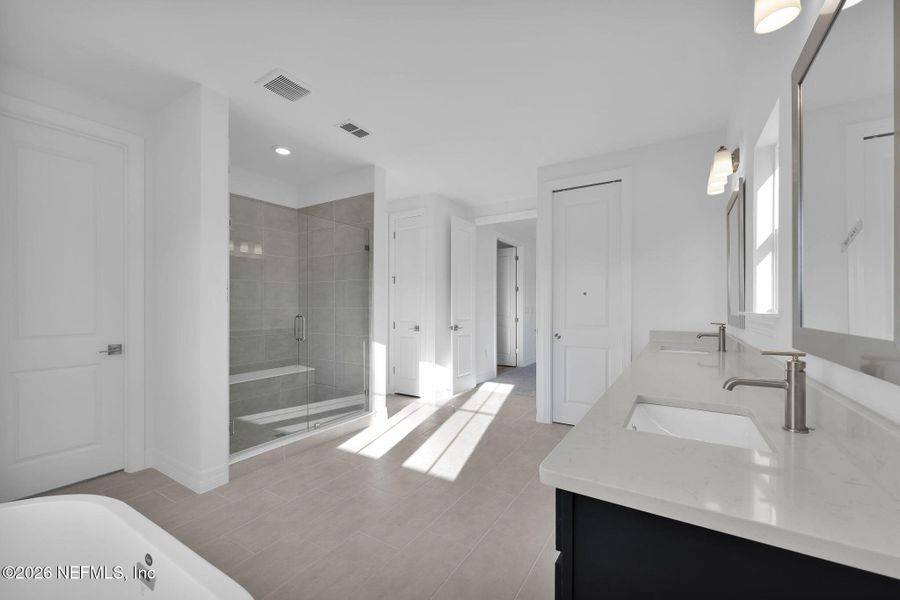 Furnished interior view inside a new home in The Landings at Saint Johns, St. Johns (Image 38).