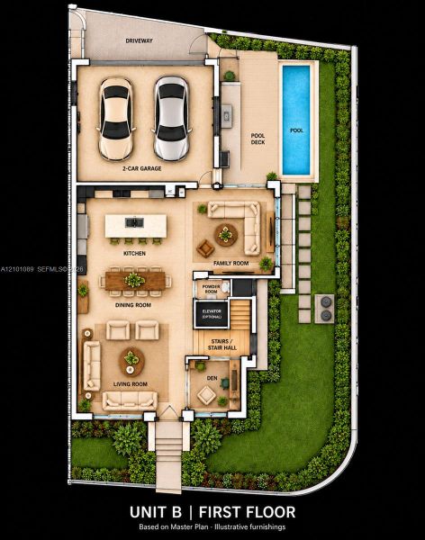2D floor plan layout of this home in , Coral Gables, FL (Image 5).