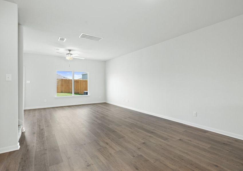 The family room of the Driftwood is spacious and has large windows. The family room of the Driftwood is spacious and has large windows.