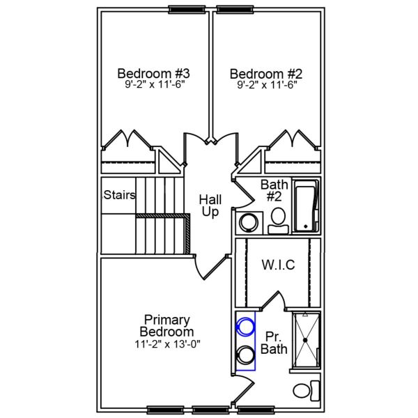 2D floor plan layout of this home in Padgett Commons, Hopkins, SC (Image 3).