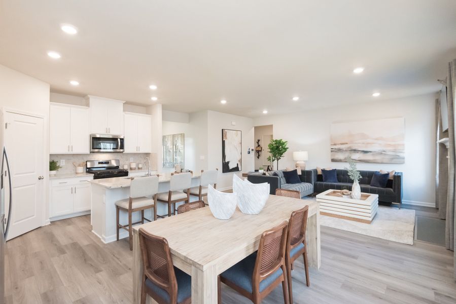 Furnished interior view inside a new home in Vines at Mill Creek - Estate Series, Braselton (Image 7).